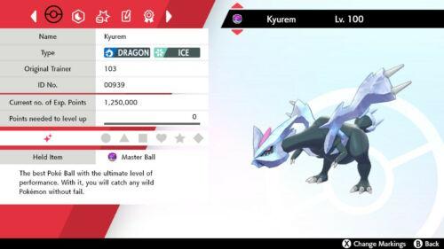 Shiny 6IV Kyurem, Reshiram and Zekrom with Master balls Bundle for Pokemon  Sword and Shield - elymbmx