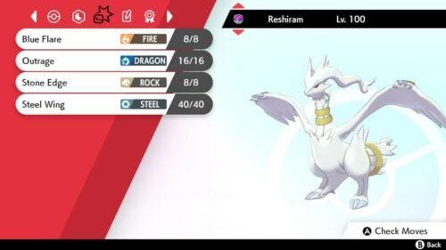 6IV Ultra Shiny Zekrom, Kyurem & Reshiram Bundle Pokemon Sword / Shield