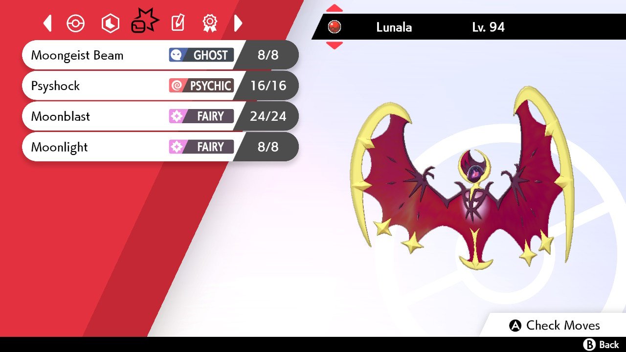 Pack Lunala solgaleo shiny variocolor 6IV + master ball pokemon sword  shield