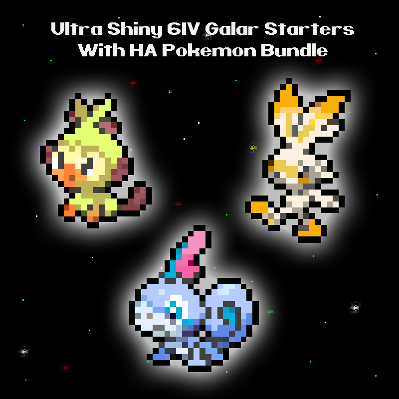 28 x Shiny 6IV Unown in all forms – A to Z, !, and ? Pokemon