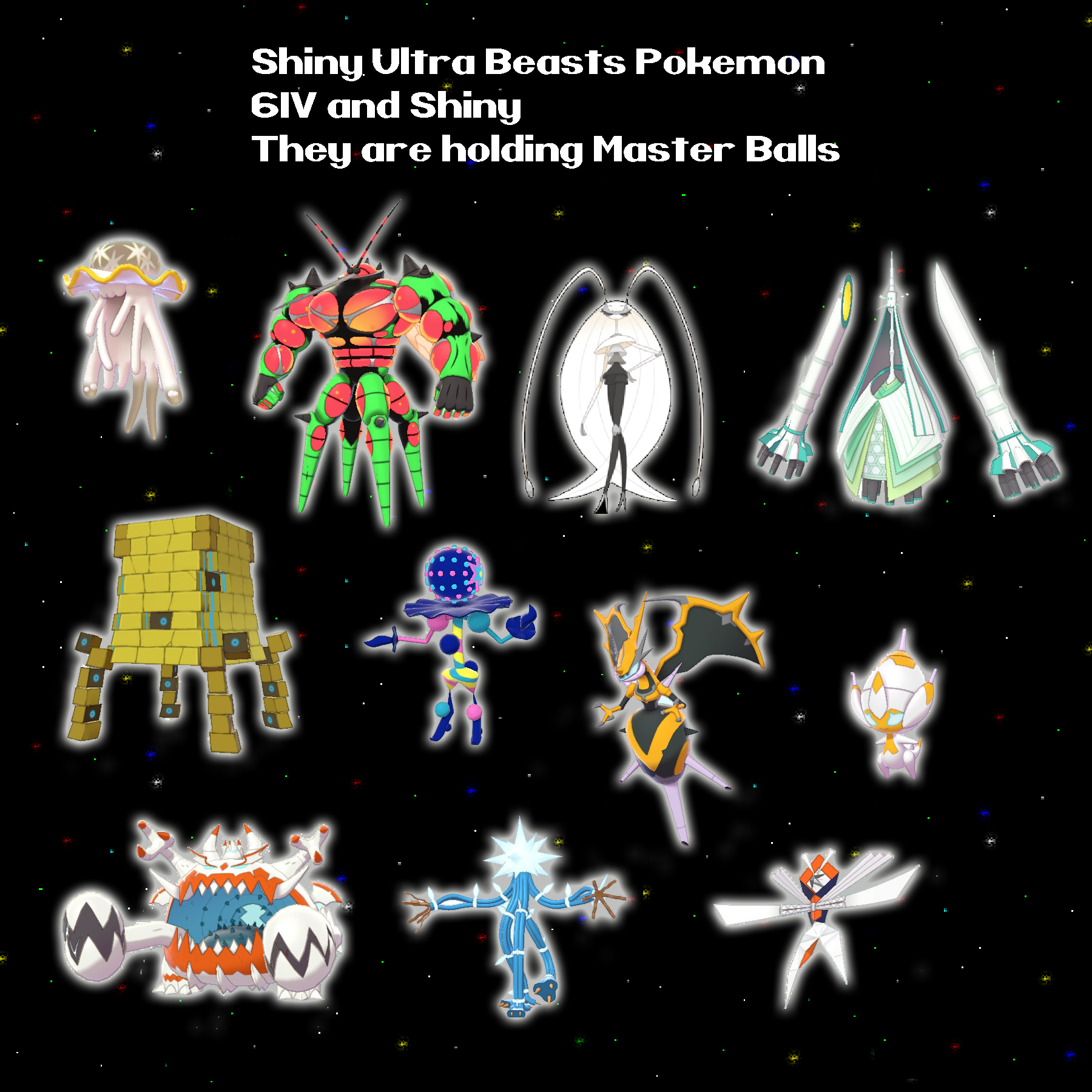 6IV ALL SHINY (+ REGS) ULTRA BEASTS BATTLE READY EV'D Pokemon Sword Shield  HOME