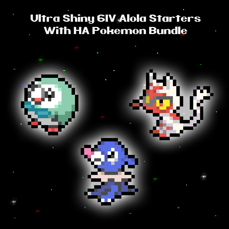 All Starter Pokémon • Shiny, 6IV, Egg Moves, Hidden Ability