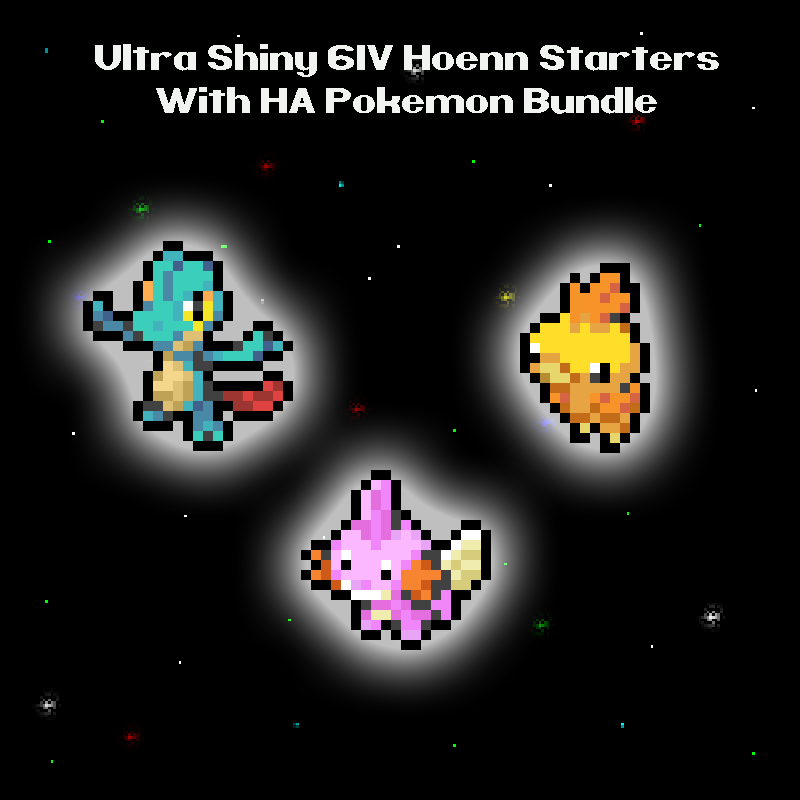 6IV Ultra Square Shiny Hoenn Starters with Hidden Abilities & Master Balls  Bundle for Pokemon Sword, Shield, Brilliant Diamond, Shining Pearl,  Scarlet, and Violet - elymbmx