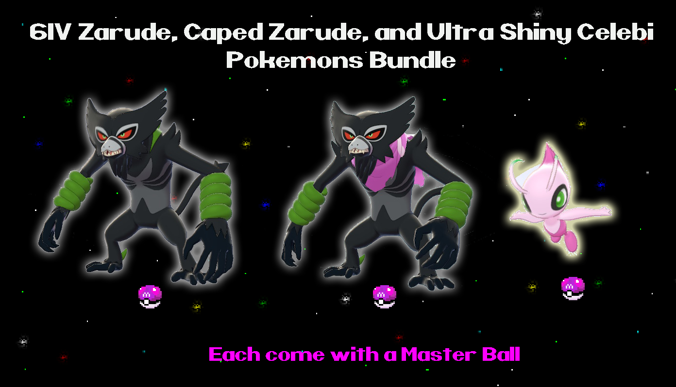 Bundle  Zarude & Shiny Celebi - Game Items - Gameflip