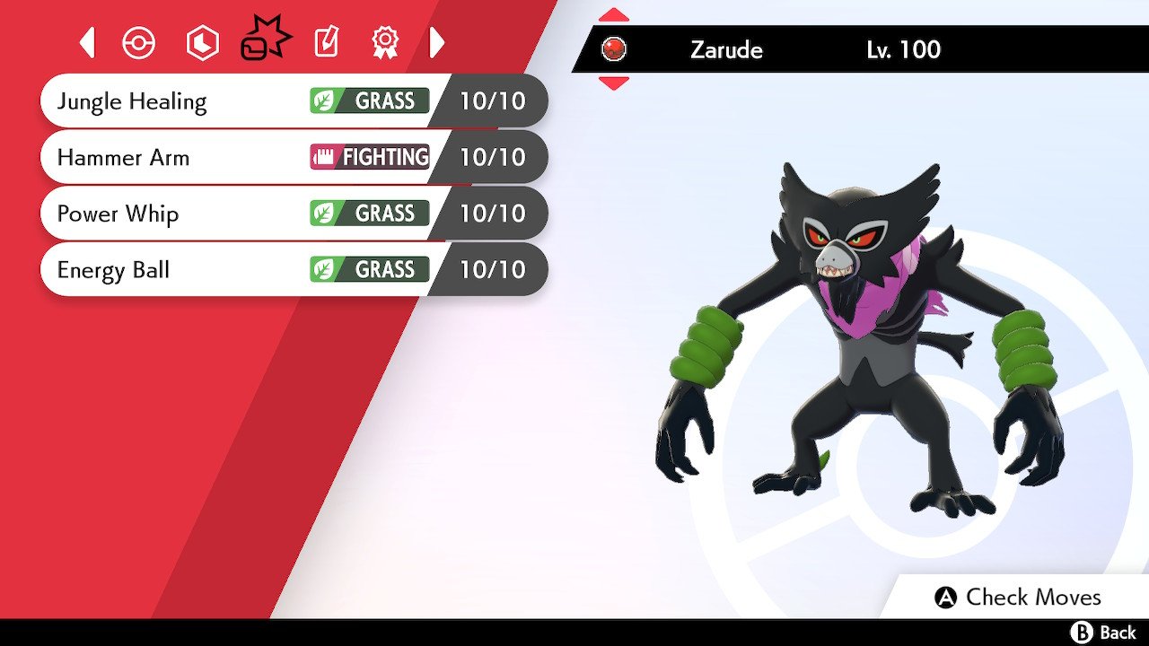 6IV Zarude In Dada Form With Pink Scarf Cape Holding Master Ball For 