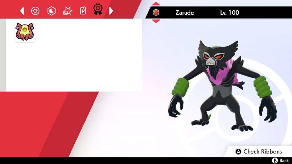 6IV Zarude In Dada Form With Pink Scarf Cape Holding Master Ball For 