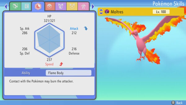 Pokemon Sword and Shield 6IV Shiny Moltres Hidden Ability