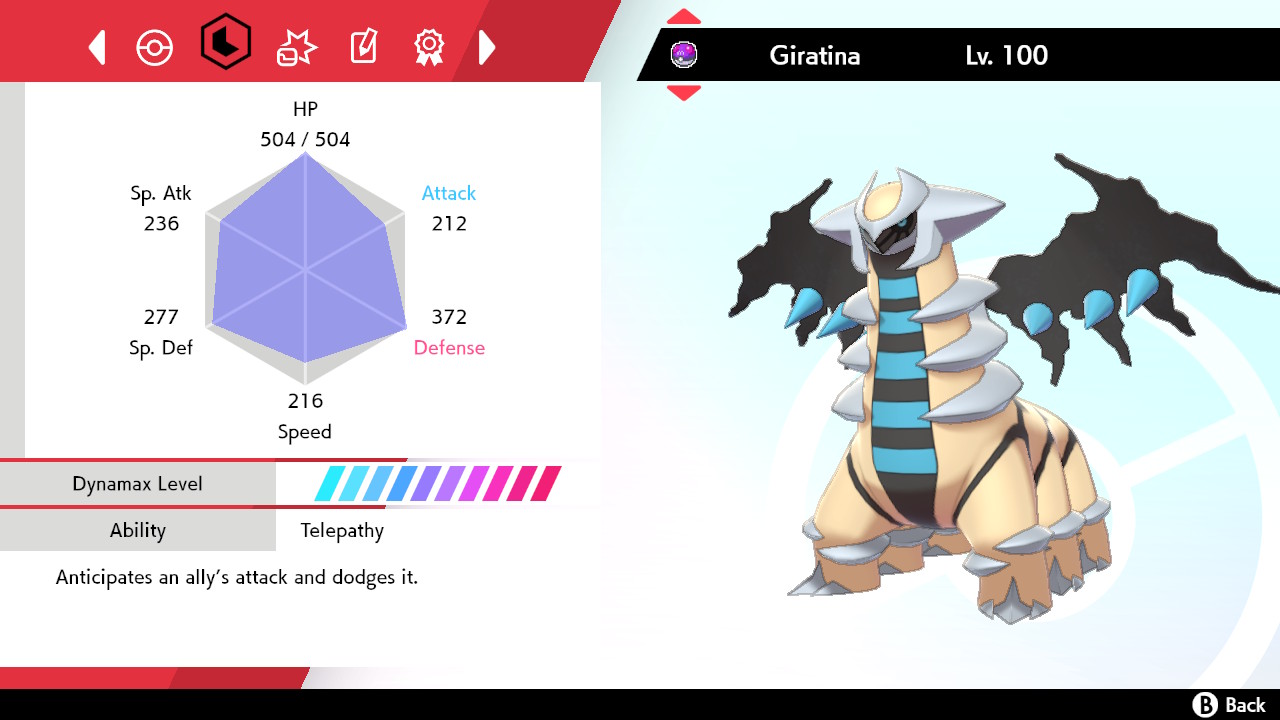 SHINY GIRATINA Altered Forme - Pokemon TRADE - Registered - Read