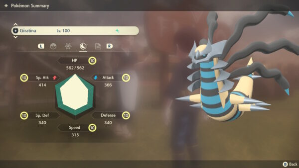 Shiny Giratina Origin best Stats // Pokemon Legends: Arceus 