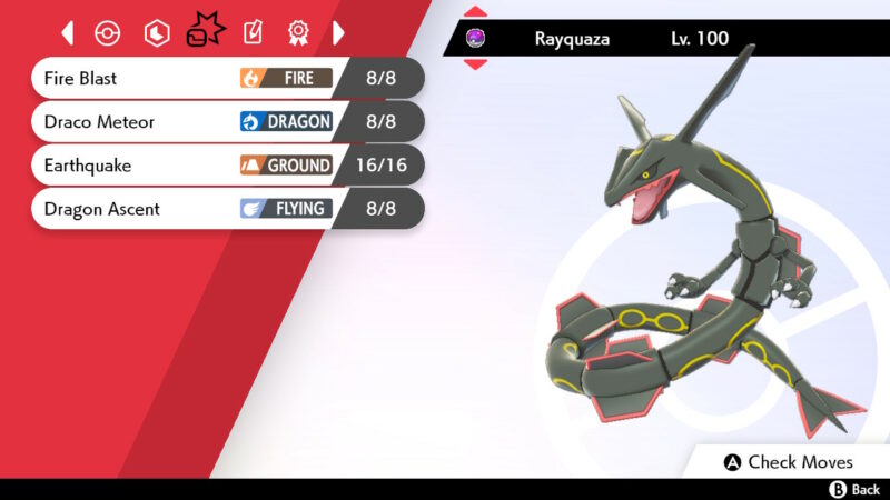 Shiny 6IV Rayquaza Legendary Pokemon Holding Master Ball for Sword ...