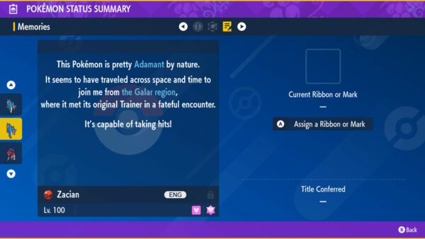 Shiny 6IV Eternatus + Shiny Zacian + Shiny Zamazenta + Shiny Gigantamax GMAX Charizard + Shiny Blue Mew Bundle for Pokemon Sword, Shield, Scarlet, and Violet - Image 24