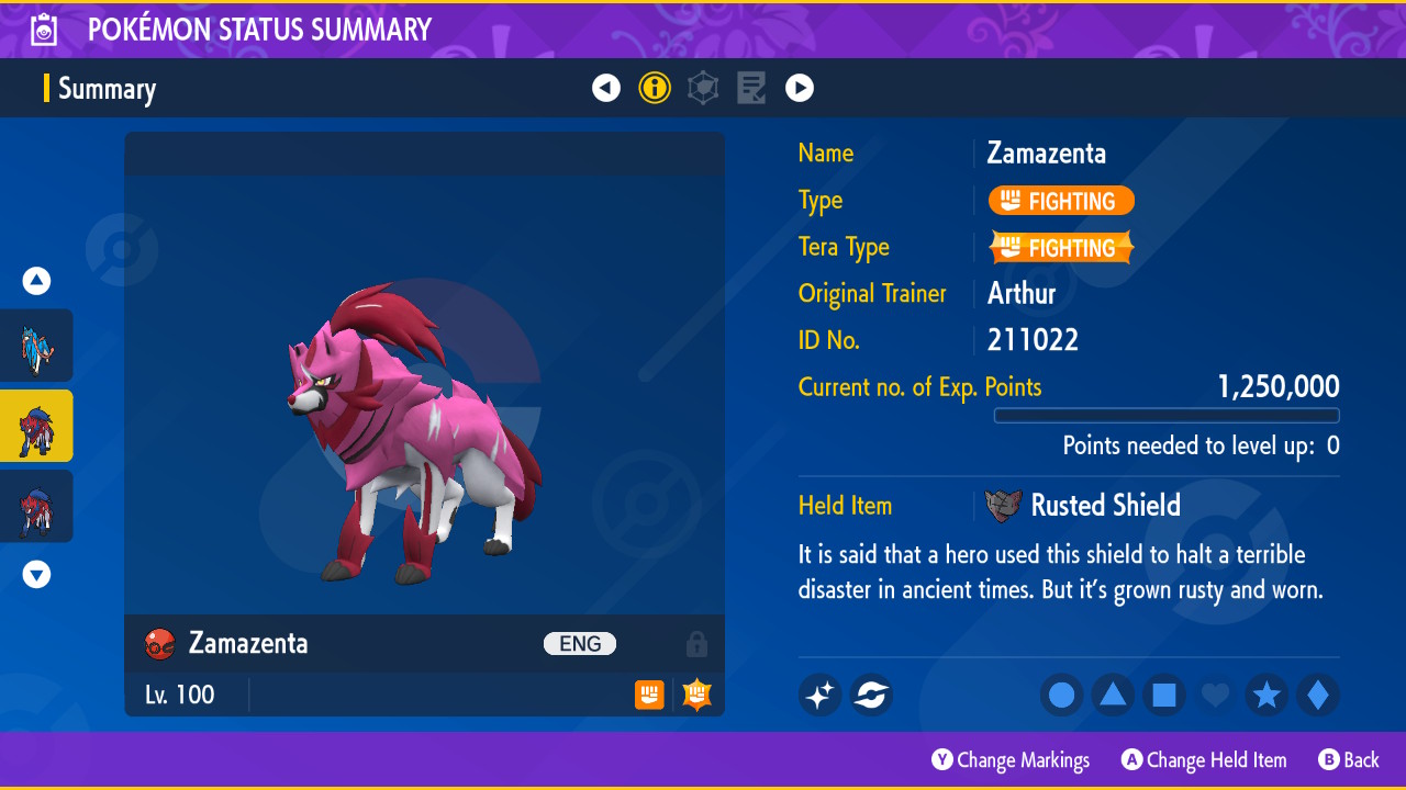 Shiny Zacian Zamazenta Eternatus 6IV Event-pokemon 