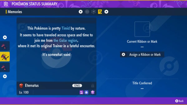 Shiny 6IV Eternatus + Shiny Zacian + Shiny Zamazenta + Shiny Gigantamax GMAX Charizard + Shiny Blue Mew Bundle for Pokemon Sword, Shield, Scarlet, and Violet - Image 30