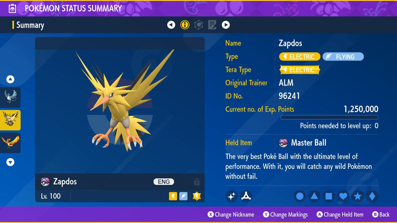 Shadow Zapdos - Pokemon Go