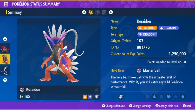 Pokemon Scarlet/Violet - Shiny, 6IV Adamant Koraidon💗 + Master Ball - Fast!