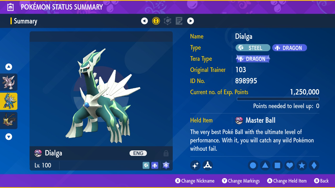 Shiny PALKIA 6IV Legendary / Pokemon Brilliant Diamond and 