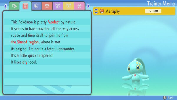 How to get Manaphy Egg and Phione in Pokémon Brilliant Diamond and