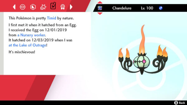 Shiny 6IV Chandelure with Hidden Abilities and Master Ball, and Litwick in egg with Hidden Abilities for Pokemon Sword, Shield, Scarlet, and Violet - Image 9