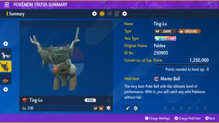 4 x Shiny 6IV Chi-Yu, Ting-Lu, Chien-Pao, and Wo-Chien Shrine Ruins Ruinous Pokemon holding Master Balls Bundle for Pokemon Scarlet and Violet - Image 9