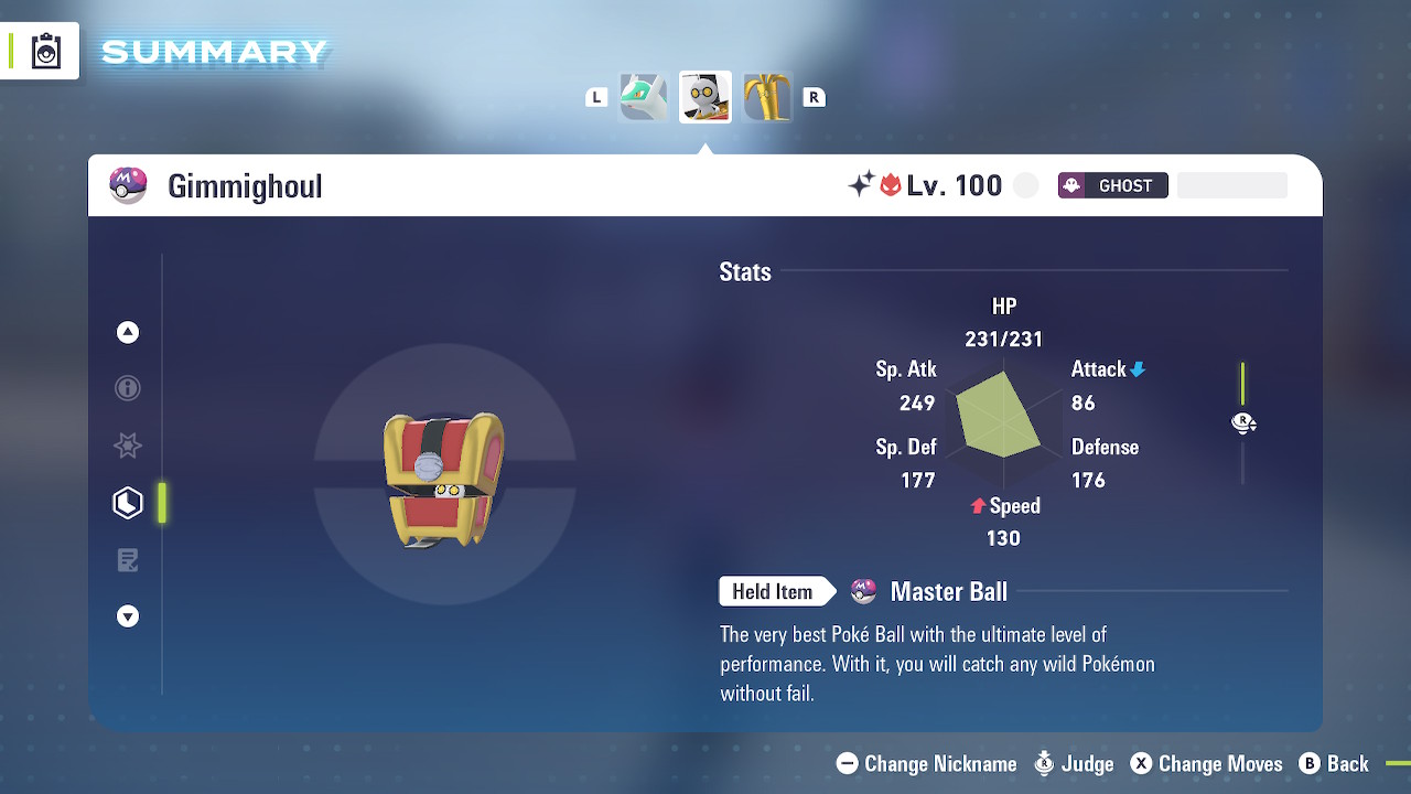 Shiny 6IV Gimmighoul in Chest and Shiny 6IV Gholdengo with Master Balls Bundle for Pokemon Scarlet, Violet, and Legends Z-A - Image 10