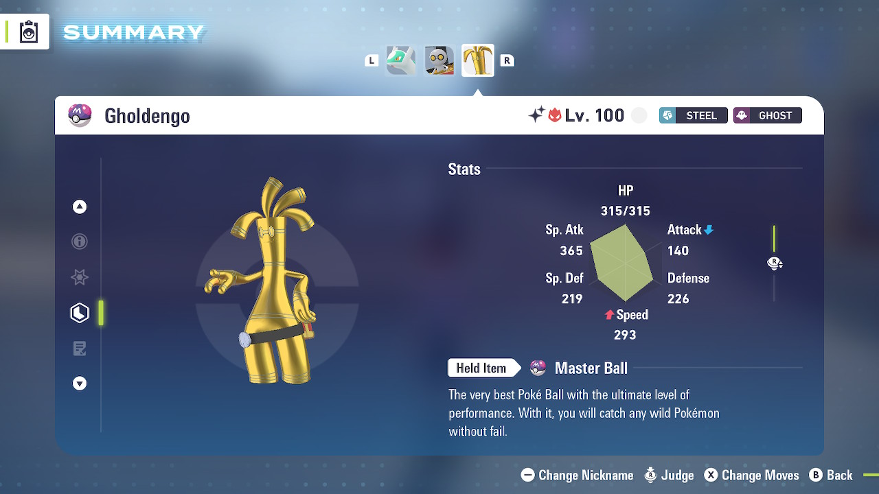 Shiny 6IV Gimmighoul in Chest and Shiny 6IV Gholdengo with Master Balls Bundle for Pokemon Scarlet, Violet, and Legends Z-A - Image 11