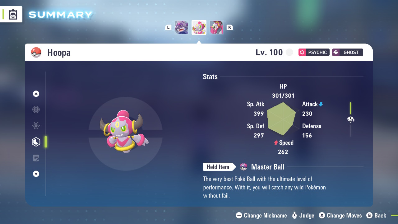 thumbnail image 2 of Hoopa Unbound + Confined 2-Pack – 6IV EV Trained – Pokémon Scarlet & Violet Nintendo Switch 2 of 6