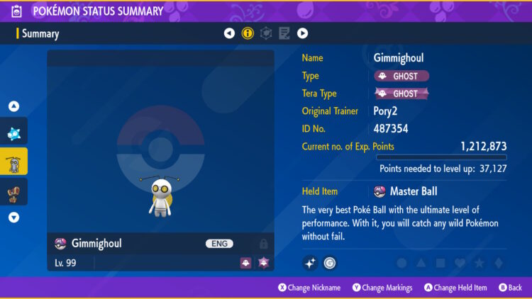 Shiny 6IV Roaming Gimmighoul, Shiny 6IV Gimmighoul in Chest, and Shiny 6IV Gholdengo with Master Balls Bundle for Pokemon Scarlet and Violet Only - Image 2