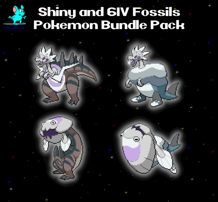 6IV Ultra Square Shiny Fossil Pokemon with Master Balls Bundle for Sword and Shield