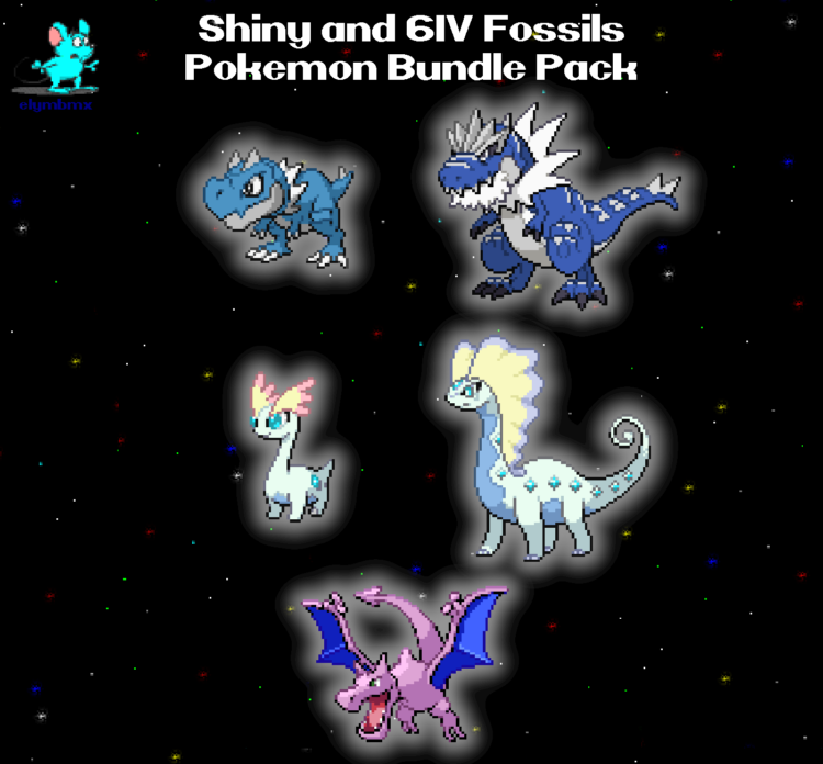 Shiny 6IV Alpha Fossil Pokemon with Master Balls Bundle for Legends Z-A