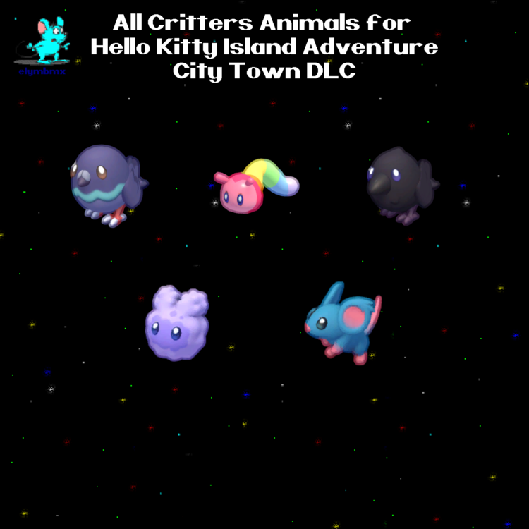 All Critters Animals for Hello Kitty Island Adventure City Town DLC