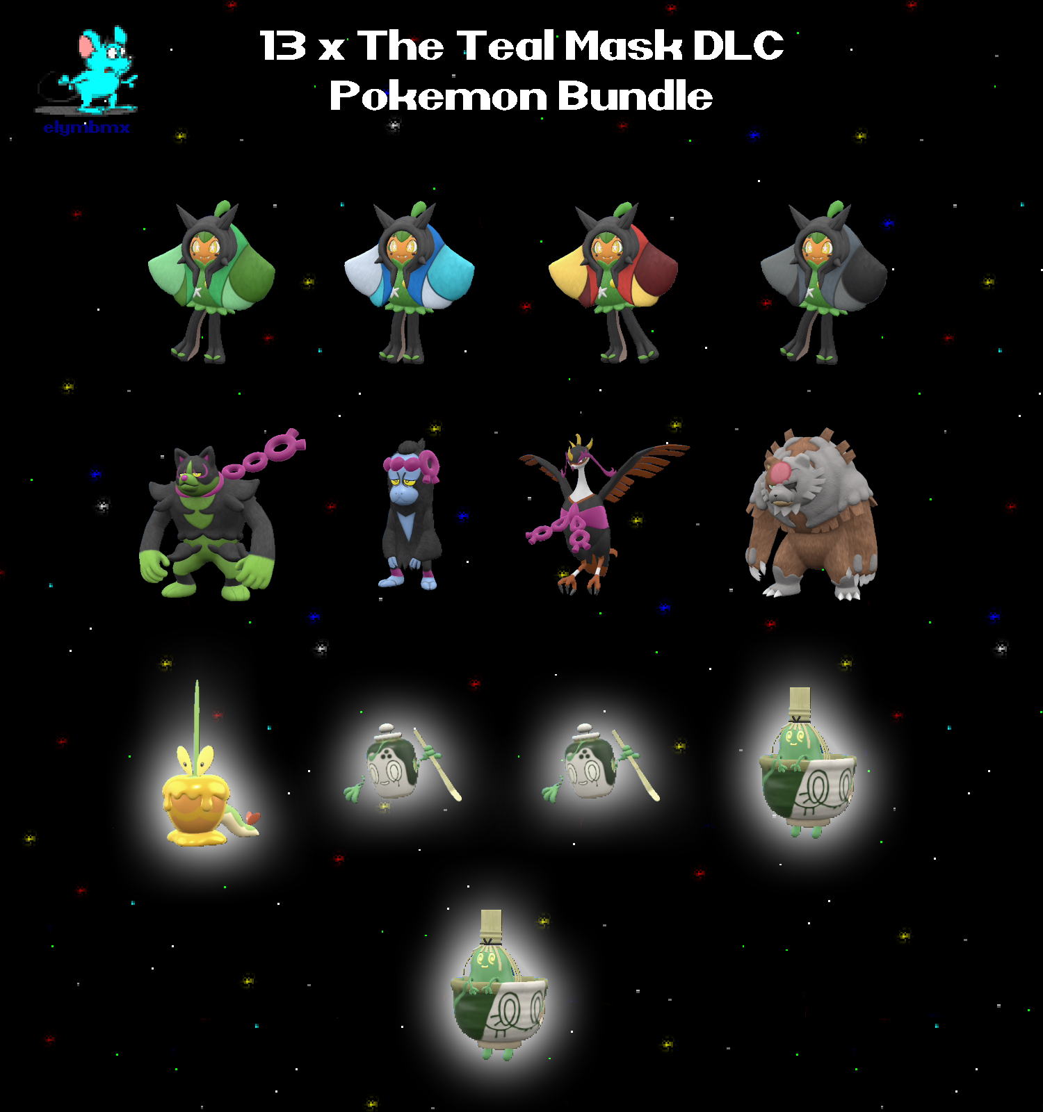 All Version Exclusive Pokemon in The Teal Mask DLC