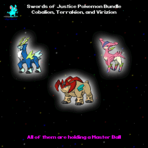 Shiny 6IV Cobalion, Terrakion, and Virizion Swords of Justice