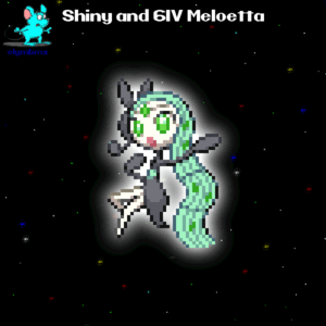 Shiny and 6IV Meloetta with Master Ball for Pokemon Scarlet and Violet Only