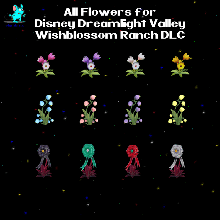 All Wishblossom Ranch Flowers Bundle for Disney Dreamlight Valley