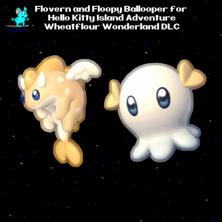 Flovern and Floopy Ballooper Critters Animals for Hello Kitty Island Adventure Wheatflour Wonderland DLC