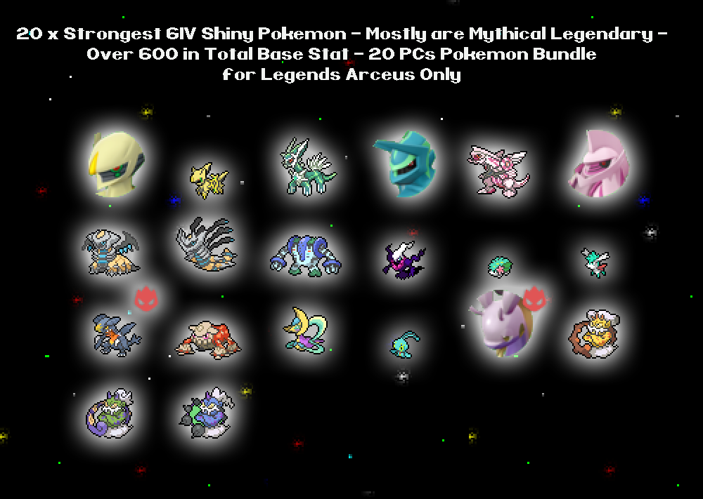 Shiny Dialga/palkia/giratina Pack Bundle 6IV Pokemon 