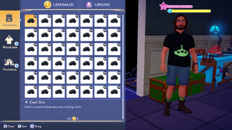 42 Stacks of 99 Coal Ores for Disney Dreamlight Valley - Image 2