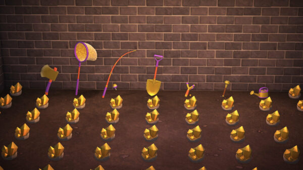 All 7 Golden Tools + DIY Recipes for golden tools + 1200 Gold Nuggets (40 stacks of 30) Crafting Materials Bundle Set - Image 2