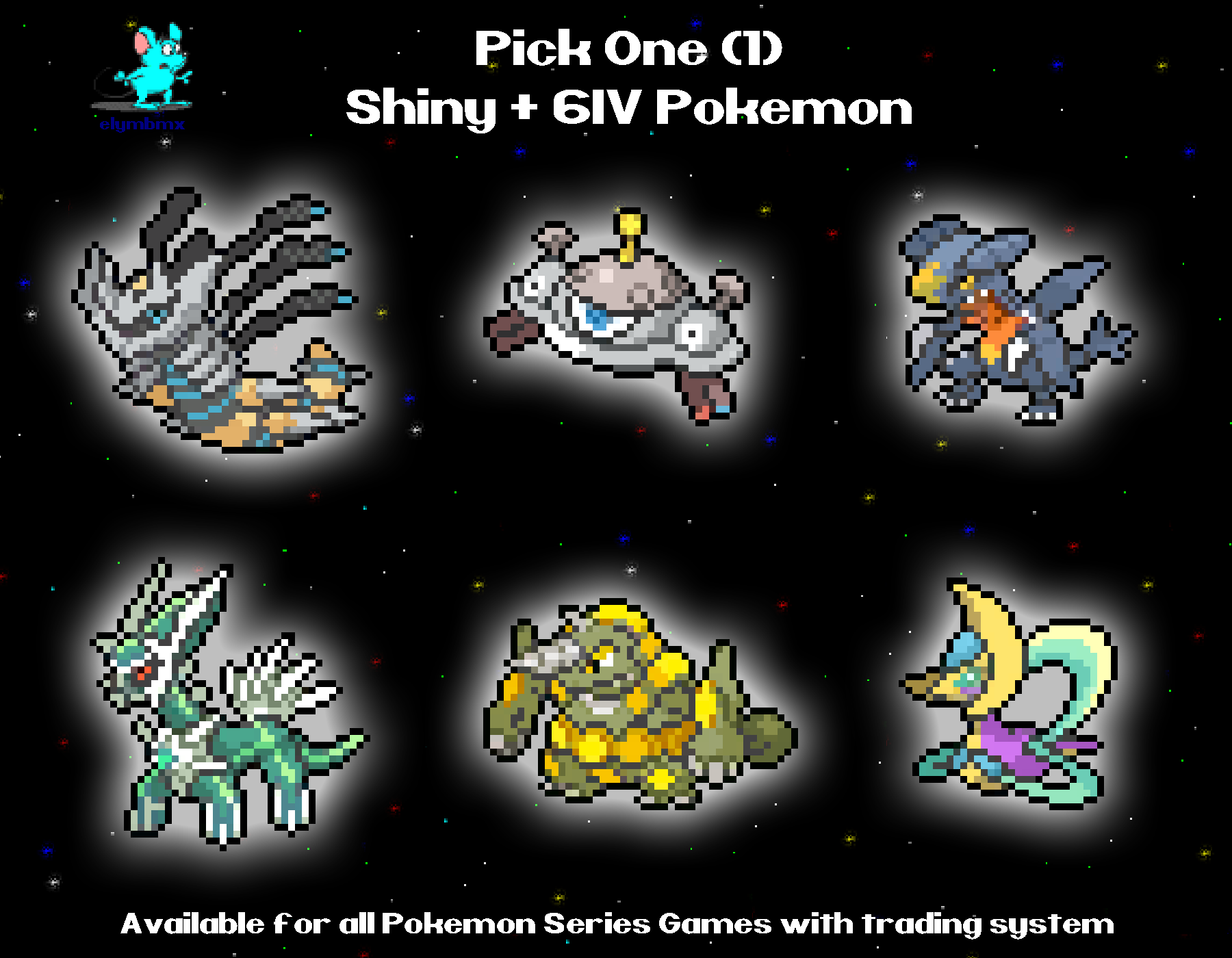 All Starter Pokémon • Shiny, 6IV, Egg Moves, Hidden Ability